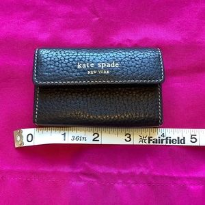 Kate Spade Black Leather Credit Card Snap Case